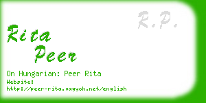 rita peer business card